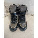 JVER84 BASKETS NOIR ET DORE 38 FACE