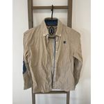 JVER86 CHEMISE BIEGE ET JEAN 100% COTON