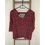 VMAR13 BLOUSE FLEURIE ROUGE ET NOIR PROMOD 36