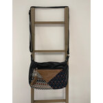 VMAR21 SAC A MAIN BESACE NOIR ET MARRON PATCHWORK
