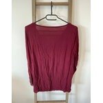 MCAL53 TOP BORDEAUX COL BENITIER ESMARA 46 48 DOS