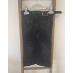 MCAL72 PANTALON VELOURS NOIR VINYL FRAISE 4 ANS
