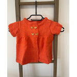 MCAL73 GILET TRICOTE ORANGE 4 ANS