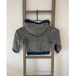 MCAL77 GILET GRIS FOURRURE BLEU 4 ANS  DOS