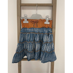 MCAL115 JUPE EFFET JEAN ET CEINTURE EN DAIM MARRON 8 ANS