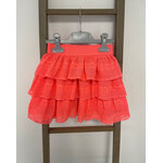MCAL116 JUPE A VOLANTS ROSE FLUO