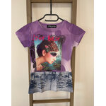 MCAL164 ROBE IMPIRMEE VIOLET ET JUPE EFFET JEAN SHIALY 6 ANS