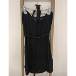 MPOI224 ROBE NOIRE BRILLANTE TOUR DE COU 40 DOS