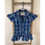 MCAL208 ROBE A CARREAUX BLEUE C&A 7 ANS
