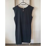 EVIC09 ROBE NOIRE PLISSEE SANS MANCHES 3 SUISSES 40 DOS