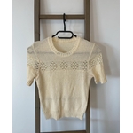 EVIC21 TSHIRT EN MAILLE JAUNE FIL CHAVANOZ 36 38