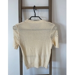 EVIC21 TSHIRT EN MAILLE JAUNE FIL CHAVANOZ 36 38 DOS