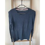 EVIC27 PULL EN LAINE BLEU MARINE WOOL BLEND 36 38