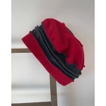 AFER06 BONNET ROUGE ET GRIS DOS