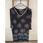 CDAV152 ROBE NOIRE AVEC RONDS COLORES LILI ET LALA S