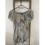 CDAV163 ROBE NOIR ET JAUNE A RAYURES CARNABY 38 40