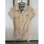 CDAV165 ROBE POLO BEIGE AVEC CEINTURE TERRE DE MARINS 36