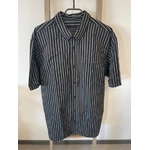 CDAV187 CHEMISE NOIRE RAYEE MANCHES COURTES CARGO 47 48