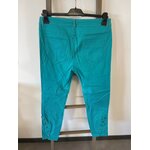 CDAV192 PANTALON TURQUOISE  CAMAIEU 38 DOS