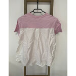 MPOU14 TSHIRT ASYMETRIQUE ROSE ET BLANC KARL LAGERFELD DOS