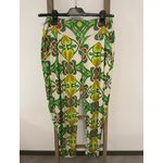 MPOU21 PANTALON FLUIDE CREME ET VERT CARNABY M