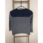 PCAR07 PULL BLEU MARINE A RAYURES KIABI 12 ANS DOS