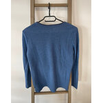 PCAR118 TSHIRT MANCHES LONGUES BLEU POCHE POITRINE DOS