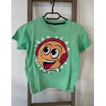 PCAR123 TSHIRT VERT SMILEY ECOUTEUR ZEEMAN 9 10 ANS