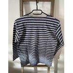 VGIR65 PULL LEGER MARINIERE BLEU ET GRIS LES TROIS DAUPHINS 12 ANS  DOS