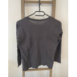 VGIR94 TSHIRT MARRON DINOSAURE MANCHES LONGUES KIABI 12 ANS DOS