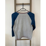 VGIR128 TSHIRT DE PYJAMA MANCHES LONGUES GRIS ET BLEU TISSAIA 14 ANS DOS