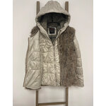 MBLA152 VESTE BEIGE AVEC GILET FOURRURE CATIMINI 12 ANS 2
