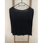 MBLA166 TOP NOIR MANCHES LONGUES BI MATIERE DDP M DOS