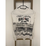 MBLA170 TSHIRT BLANC ET GRIS MANCHES LONGUES RACING TEDDY SMITH 14 ANS