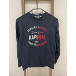 MBLA186 TSHIRT BLEU MARINE MANCHES LONGUES KAPORAL 16 ANS