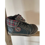 ZBAI52 CHAUSSURES GARCON MONTANTES GRIS ET ROUGE TISSAIA 21 COTE