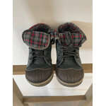 ZBAI52 CHAUSSURES GARCON MONTANTES GRIS ETR OUGE TISSAIA 21