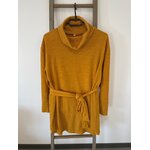 FBER14 ROBE PULL MOUTARDE COL ROULE M
