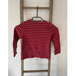 FBER32 pull rouge a rayure dorées, DOS