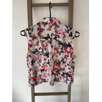 FBER38 chemise en mousseline papillon sans manche, DOS