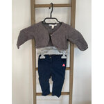 FBER53 ensemble bolero gris + jean bleu marine, lulu castagnette, 18 mois
