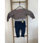 FBER53 ensemble bolero gris + Jean bleu marine, lulu castagnette, 18 mois DOS