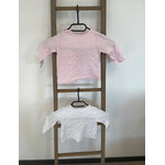 FBER55 Lot de 2 tshirt manches longues rose et blanc, Hello Kitty, 12 mois