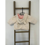 FBER69 veste fourrure ivoire et rose oreille ours, orchestra, DOS