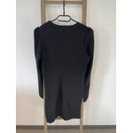 CMEN14 robe noire drapée, amisu, 38, DOS