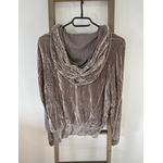 CMEN20 gilet gris satine avec capuche sweaty betty, DOS