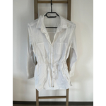 CMEN40 chemise blanche longue resserrée à la ligne, tally weijl, S
