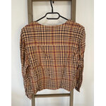 CMEN46 chemise beige et marron a carreaux col v, DOS