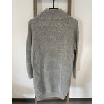 TGRA58 robe pull gris avec lacage sur le devant, pretty little thing, DOS