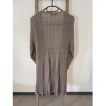 MVAN12 long gilet marron toscane, armand thierry, t1, DOS